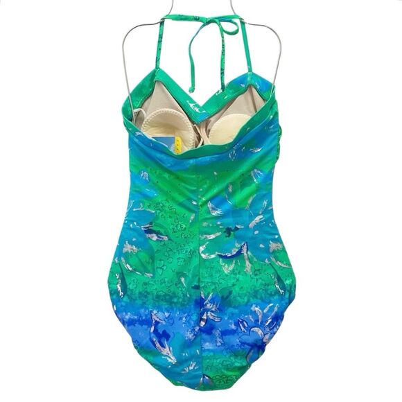 NWT Carol Wior Swimsuit Size 14 Multicolor One Piece Shaping Slimsuit USA Made - Picture 3 of 13